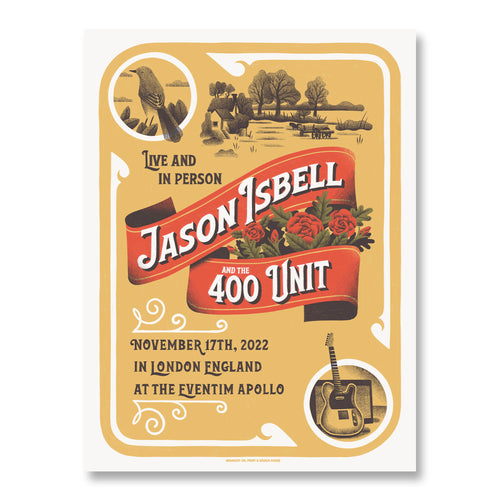 Jason Isbell and the 400 Unit - London, England - November 17, 2022 Gig Poster