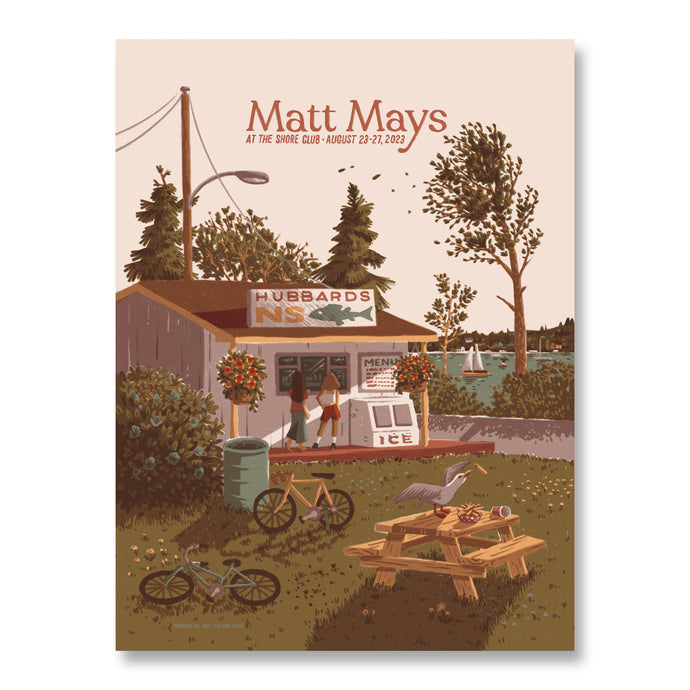Matt Mays Shore Club 2023 Gig Poster