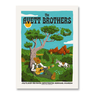 The Avett Brothers at Red Rocks VIP Poster - July 9, 2023